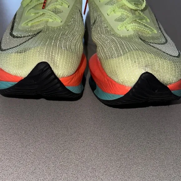 Nike ZoomX Vibrant Green and Orange Athletic Shoes