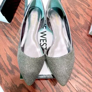 Nine West glittery toe flats /NWB