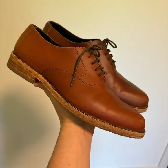 Nisolo Men’s Everyday Oxford Shoes in Brandy Size 9