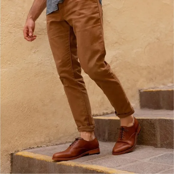 Nisolo Men’s Everyday Oxford Shoes in Brandy Size 9