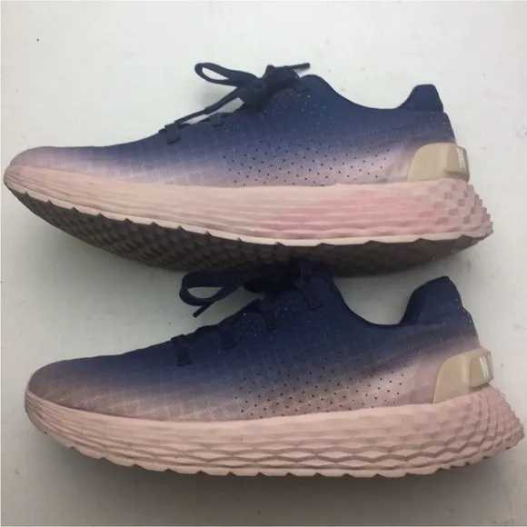 NoBull AllDay Gradient Perforates Ripstop Lace-Up Atlantic Dusty Rose Sneakers