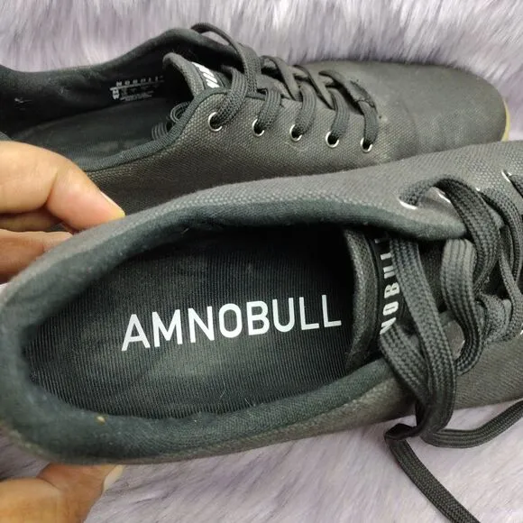 Nobull Canvas Trainer Gum Soles Sneakers Mens Size 10 Womens 11.5 Black
