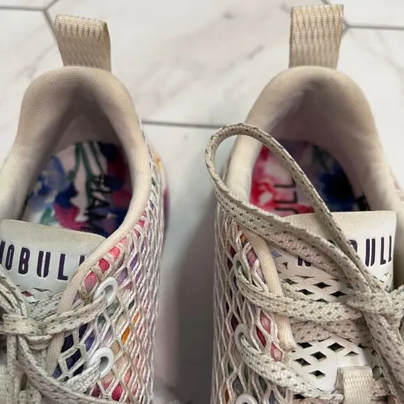 Nobull Floral Diamond Mesh Running Sneakers Size 8 Womens