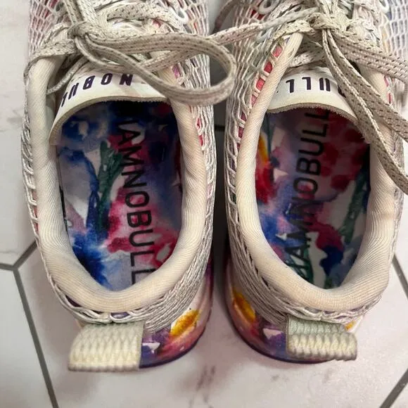 Nobull Floral Diamond Mesh Running Sneakers Size 8 Womens