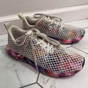 Nobull Floral Diamond Mesh Running Sneakers Size 8 Womens