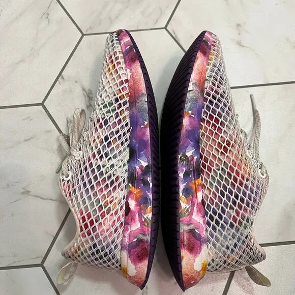 Nobull Floral Diamond Mesh Running Sneakers Size 8 Womens