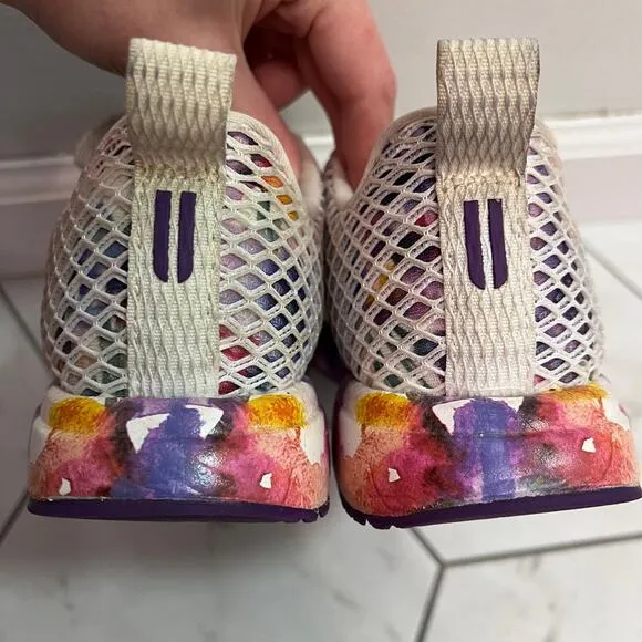 Nobull Floral Diamond Mesh Running Sneakers Size 8 Womens