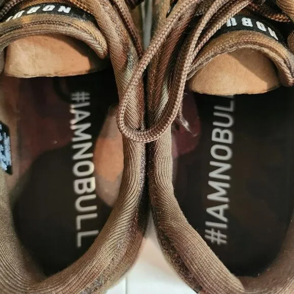 Nobull Grizzly Canvas Trainers Brown Camo Print Men's 8.5 Women's 10