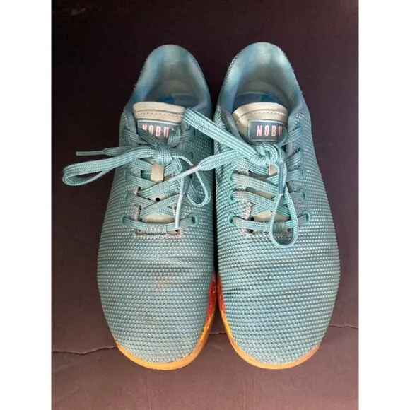NoBull Just the Horns Athletic Lagoon Sunrise Sole trainers Sneakers M 6.5 / W 8
