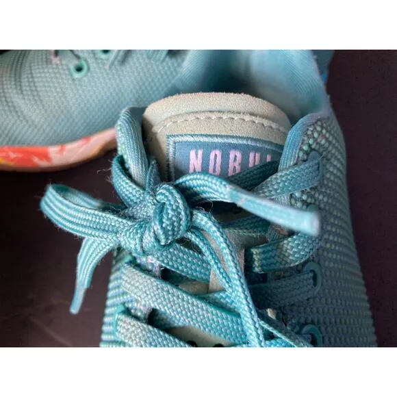 NoBull Just the Horns Athletic Lagoon Sunrise Sole trainers Sneakers M 6.5 / W 8