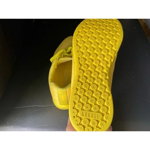NoBull Just the Horns Athletic Yellow on Yellow Sole trainers Sneakers M6.5/W8