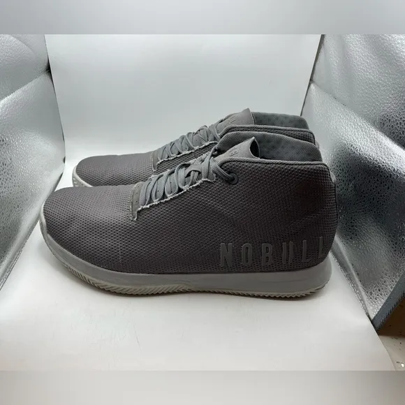 Nobull Mid gray canvas mens sneakers size 11.5