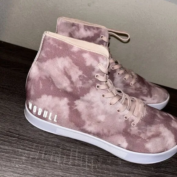 NOBULL Unisex Dusty Rose Tie-Dye High-Top Canvas Trainer Sneakers M 11 W 12.5
