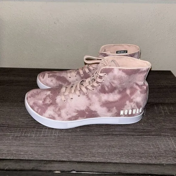 NOBULL Unisex Dusty Rose Tie-Dye High-Top Canvas Trainer Sneakers M 11 W 12.5