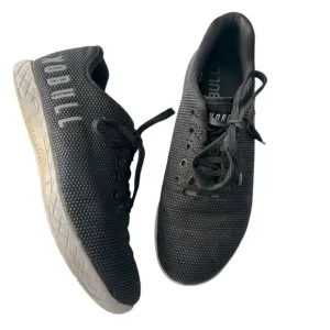 NoBull Canvas Trainer Black Low Top Lace Up Crossfit women’s 8 reflective shoe