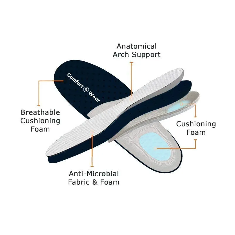 Non-Slip Healthcare Worker Ortho Stretch Cushion Shoes - Midnight Black
