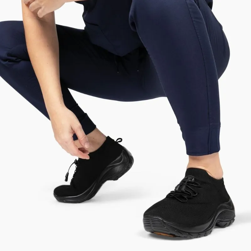 Non-Slip Healthcare Worker Ortho Stretch Cushion Shoes - Midnight Black