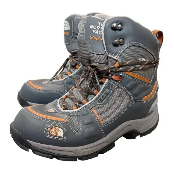 North Face RARE Y2K Primaloft X-2 GoreTex Mens Hiking Boots Size 10 Grey Orange