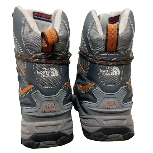 North Face RARE Y2K Primaloft X-2 GoreTex Mens Hiking Boots Size 10 Grey Orange