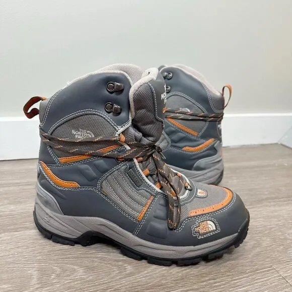 North Face RARE Y2K Primaloft X-2 GoreTex Mens Hiking Boots Size 10 Grey Orange