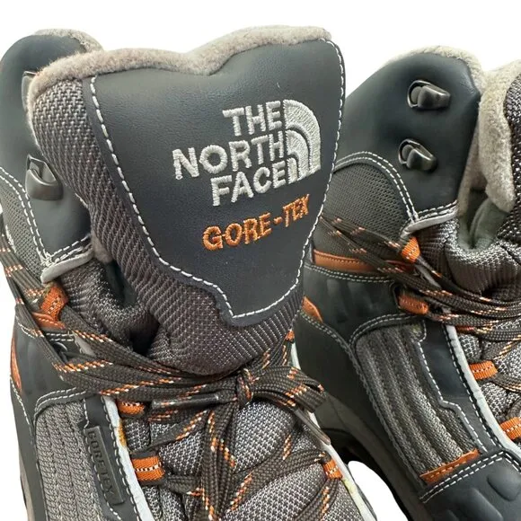 North Face RARE Y2K Primaloft X-2 GoreTex Mens Hiking Boots Size 10 Grey Orange
