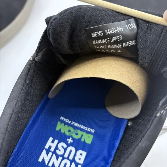 Nunn Bush Tour Canvas Plain Toe Sneakers, Black, Men's 10M