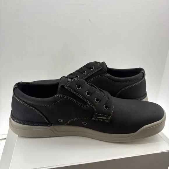 Nunn Bush Tour Canvas Plain Toe Sneakers, Black, Men's 10M