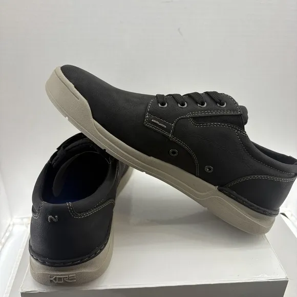 Nunn Bush Tour Canvas Plain Toe Sneakers, Black, Men's 10M