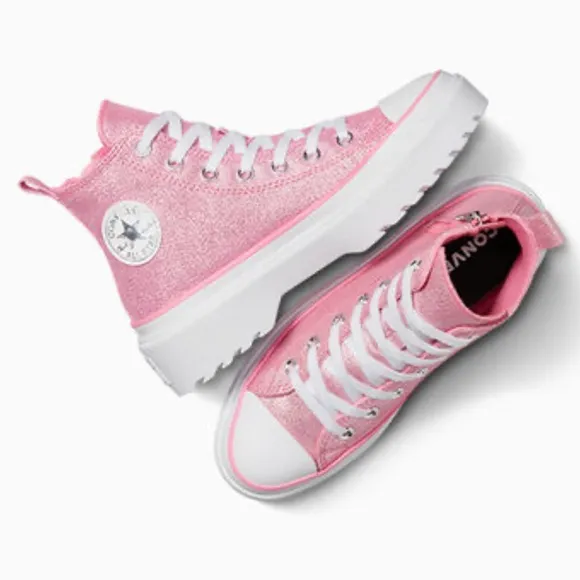NWB! Chuck Taylor All Star Lugged Lift Platform Prism Glitter Size: 6Y -Big Kids