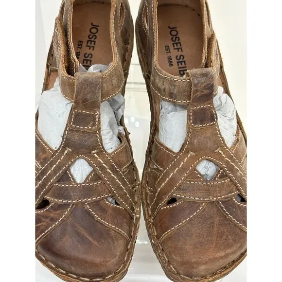 NWB Josef Seibel ROSALIE 29 Fisherman Sandal Shoes Closed Toe Leather 36 5 5.5