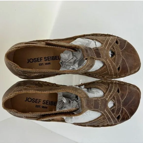 NWB Josef Seibel ROSALIE 29 Fisherman Sandal Shoes Closed Toe Leather 36 5 5.5