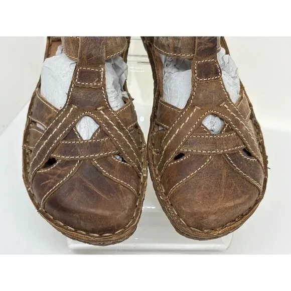NWB Josef Seibel ROSALIE 29 Fisherman Sandal Shoes Closed Toe Leather 36 5 5.5