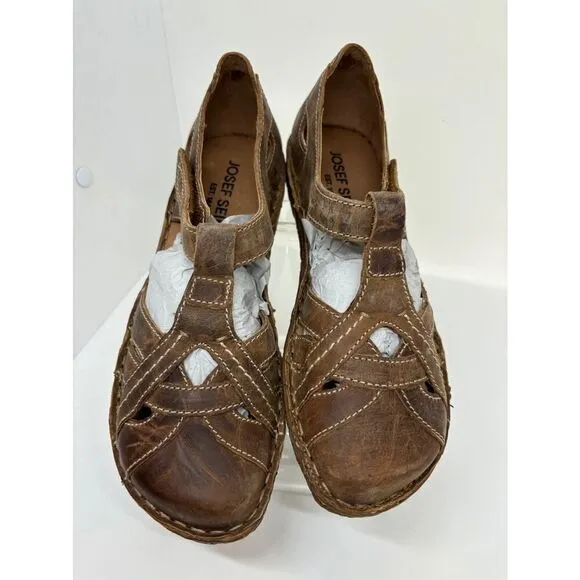 NWB Josef Seibel ROSALIE 29 Fisherman Sandal Shoes Closed Toe Leather 36 5 5.5