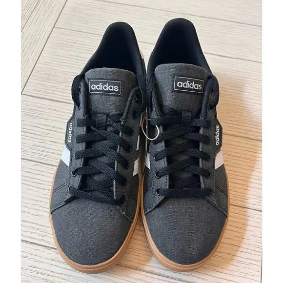 NWB men’s adidas daily 3.0 lace up canvas sneakers. Slate washed gray. Sz 8