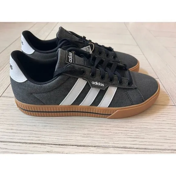 NWB men’s adidas daily 3.0 lace up canvas sneakers. Slate washed gray. Sz 8