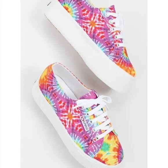 NWB Superga Platform Tie Dye Sneakers Size 9.5