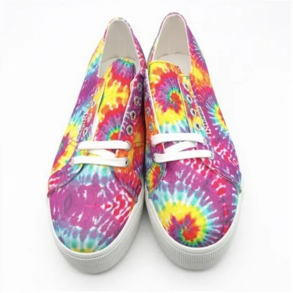 NWB Superga Platform Tie Dye Sneakers Size 9.5