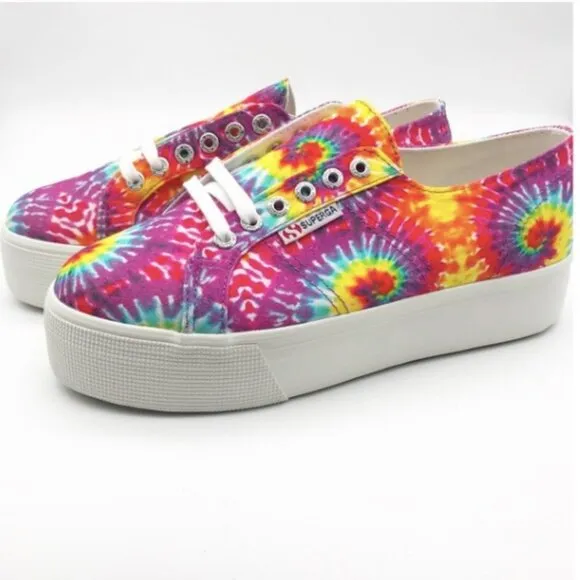 NWB Superga Platform Tie Dye Sneakers Size 9.5
