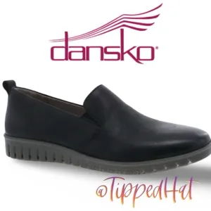 NWOB $149 Dansko Linley Slip On (Women) - Black Burnished Calf size 37