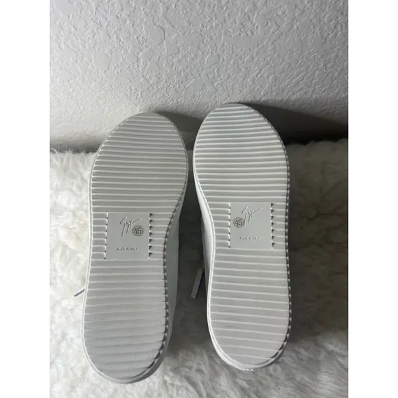 NWOB Authentic Guiseppe Zanotti Frankie Men Italian White Sneakers Size 45/US 12