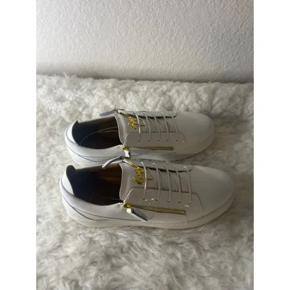 NWOB Authentic Guiseppe Zanotti Frankie Men Italian White Sneakers Size 45/US 12
