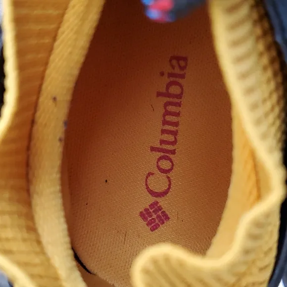 NWOB Columbia Atmos X SH/FT OutDry Waterproof Men's Mid Yellow/Blue Shoes - 8.5