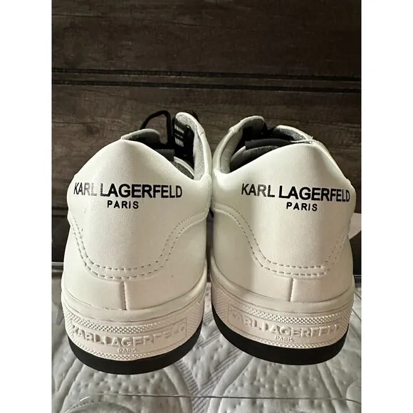 NWOB KARL LAGERFELD PARIS Men's SHOES 9.5 M  Reflective Heart Logo Sneaker