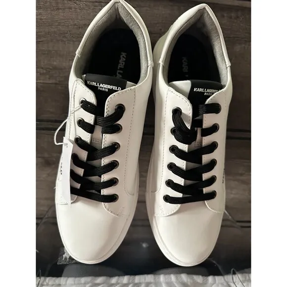 NWOB KARL LAGERFELD PARIS Men's SHOES 9.5 M  Reflective Heart Logo Sneaker