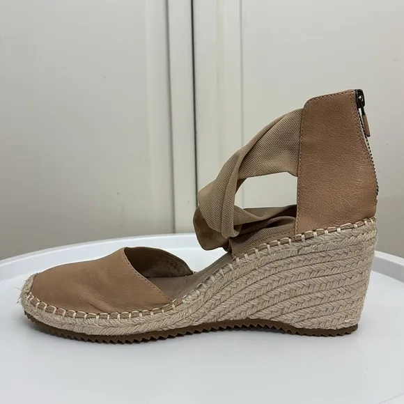 NWOB/NWOT Eileen Fisher Wallis Leather Wedge Espadrille Sandals Size 10