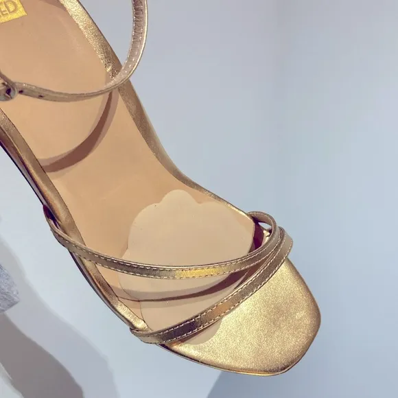 NWOT Bared Footwear Swift Gold Heels