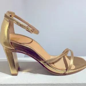 NWOT Bared Footwear Swift Gold Heels