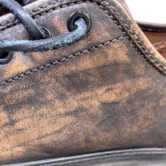 NWOT Frye Mens Astor Low Lace Brushed Leather Sneakers With Black Soles Size 8.5