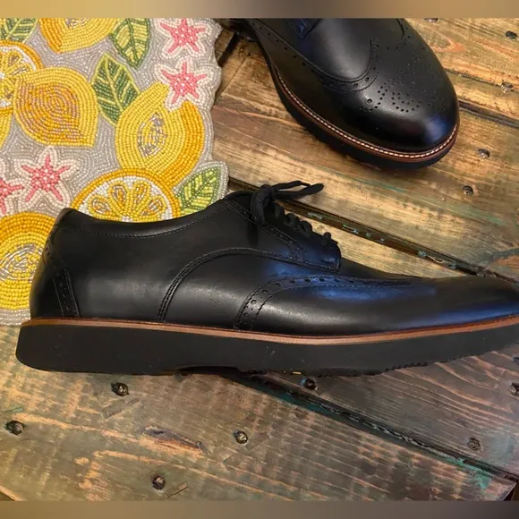 NWOT Samuel Hubbard 'Tipping Point' Wingtip Oxford In Black Leather