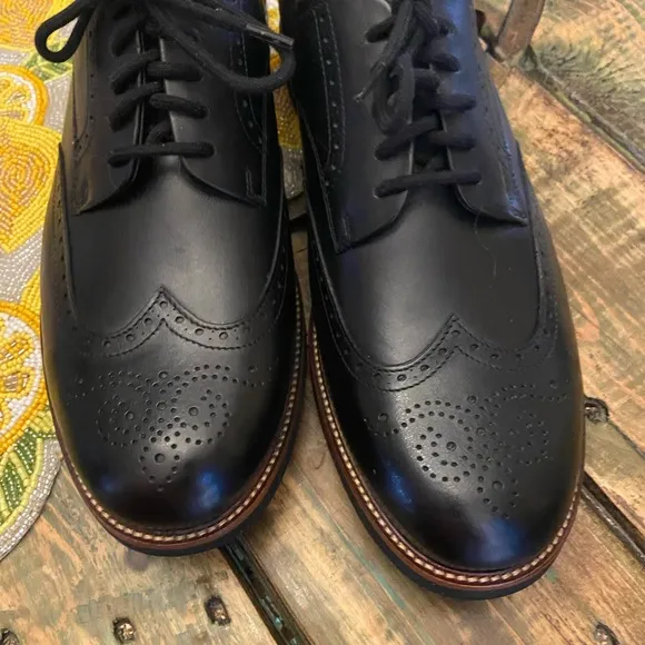 NWOT Samuel Hubbard 'Tipping Point' Wingtip Oxford In Black Leather